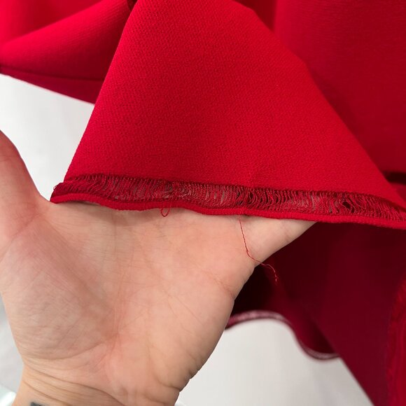 $3700 Alaia Red LS Mesh Stripe Shift Boat Neck Dress size FR 38/6 - Picture 8 of 8